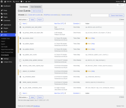 Page screenshot: Tools &rarr; Cron Events