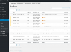 Page screenshot: Tools &rarr; Cron Events