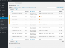 Page screenshot: Tools &rarr; Cron Events