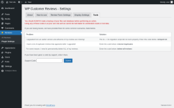 Page screenshot: Reviews → Plugin Settings → Tools