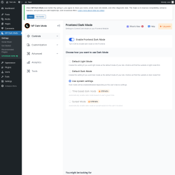 Page screenshot: WP Dark Mode