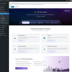 Page screenshot: WP Dark Mode → Get Started