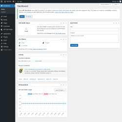 Page screenshot: Dashboard ‹ Test site — WordPress