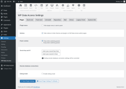 Page screenshot: Settings → WP Data Access
