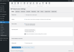 Page screenshot: Settings → WP Data Access