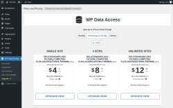 Page screenshot: WP Data Access → Upgrade  ➤