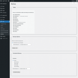 Page screenshot: Tools → Backup