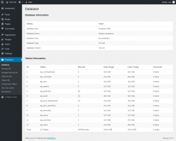 Page screenshot: Database