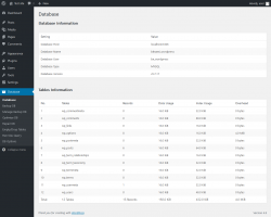 Page screenshot: Database