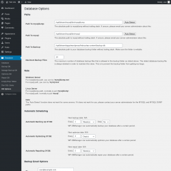 Page screenshot: Database &rarr; DB Options