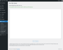 Page screenshot: Database &rarr; Run SQL Query
