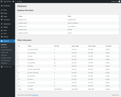 Page screenshot: Database