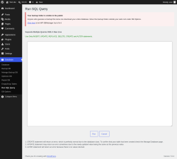 Page screenshot: Database &rarr; Run SQL Query