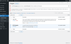 Page screenshot: Plugins &lsaquo; Test site &mdash; WordPress