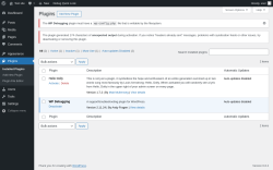 Page screenshot: Plugins &lsaquo; Test site &mdash; WordPress
