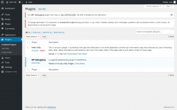 Page screenshot: Plugins &lsaquo; Test site &mdash; WordPress