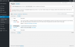 Page screenshot: Plugins &lsaquo; Test site &mdash; WordPress