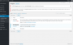 Page screenshot: Plugins &lsaquo; Test site &mdash; WordPress