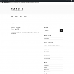 Page screenshot: Test site &ndash; Just another WordPress site