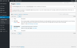 Page screenshot: Plugins &lsaquo; Test site &mdash; WordPress
