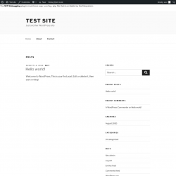 Page screenshot: Test site &ndash; Just another WordPress site
