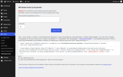 Page screenshot: Tools &rarr; WP Delete Posts