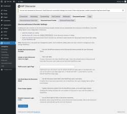 Page screenshot: Discourse → DiscourseConnect → 
					DiscourseConnect Provider				