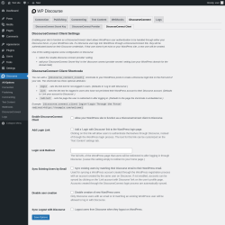 Page screenshot: Discourse → DiscourseConnect → 
						DiscourseConnect Client					