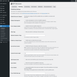 Page screenshot: Discourse → Publishing				