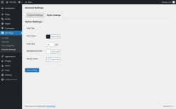 Page screenshot: WP FAQs → General Settings → Styles Settings