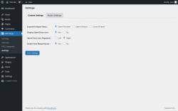 Page screenshot: WP FAQs → Settings