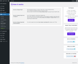 Page screenshot: WP FAQs → How it works