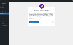 Page screenshot: ‹ Test site — WordPress