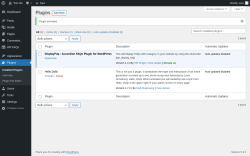 Page screenshot: Plugins ‹ Test site — WordPress