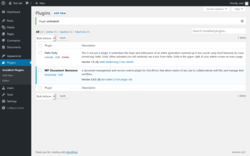 Page screenshot: Plugins ‹ Test site — WordPress