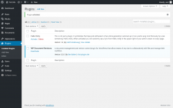 Page screenshot: Plugins ‹ Test site — WordPress