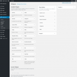 Page screenshot: Widgets ‹ Test site — WordPress