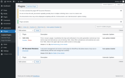 Page screenshot: Plugins ‹ Test site — WordPress
