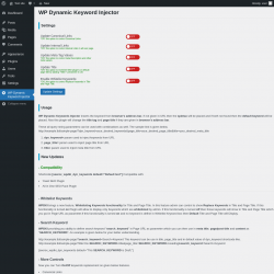 Page screenshot: WP Dynamic Keyword Injector