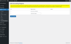 Page screenshot: Easy CRM → Accounting Regions