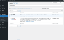 Page screenshot: Plugins &lsaquo; Test site &mdash; WordPress