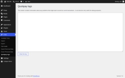 Page screenshot: Tools &rarr; Quickpay logs