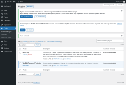 Page screenshot: Plugins ‹ Test site — WordPress