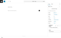 Page screenshot: Add Page ‹ Test site — WordPress