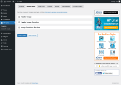Page screenshot: WP Email → Header Image