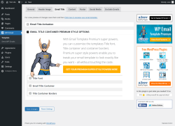 Page screenshot: WP Email → Email Title