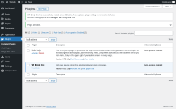 Page screenshot: Plugins ‹ Test site — WordPress