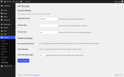Page screenshot: Settings &rarr; WP Encrypt