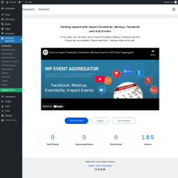 Page screenshot: WP Event Aggregator