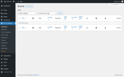 Page screenshot: Event Manager